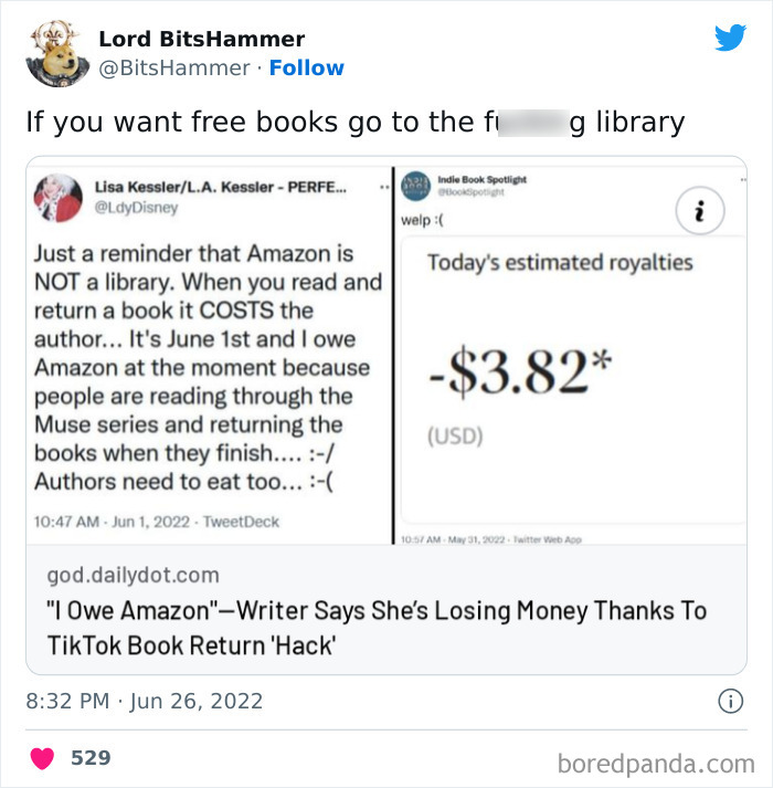 Owing Money For A Book You Wrote