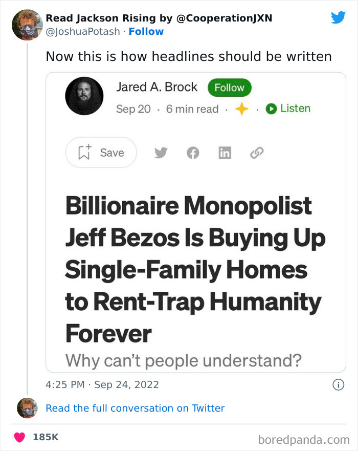 The World Doesn't Need Jeff Bezos. But Jeff Bezos Needs The World. We As A Society Need To Remember That
