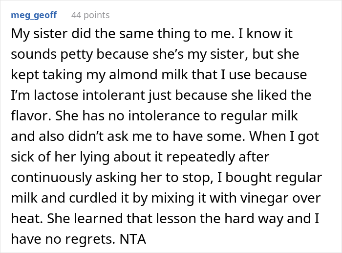 Guy Switches To Regular Milk To Prove His Lactose Intolerant Roommate Is Stealing His Food Guy Switches To Regular Milk To Prove His Lactose Intolerant Roommate Is Stealing His Food