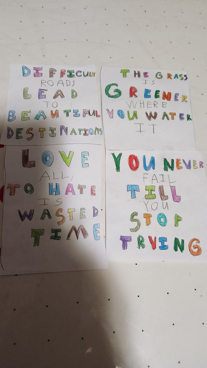 Positive Notes I Passed To My Fellow Students Anonymously