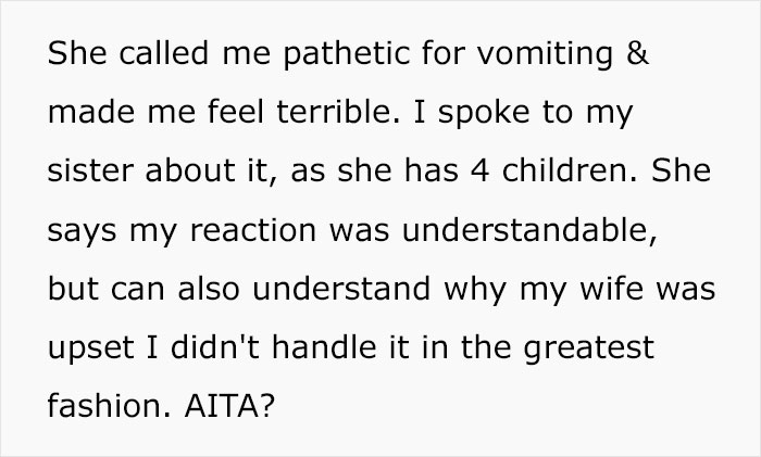 Husband Gets Schooled By Wife After He Has A Physical Nauseating Reaction To His Daughter Breaking Her Arm In Half, Wonders If He Deserved It Husband Gets Schooled By Wife After He Has A Physical Nauseating Reaction To His Daughter Breaking Her Arm In Half, Wonders If He Deserved It