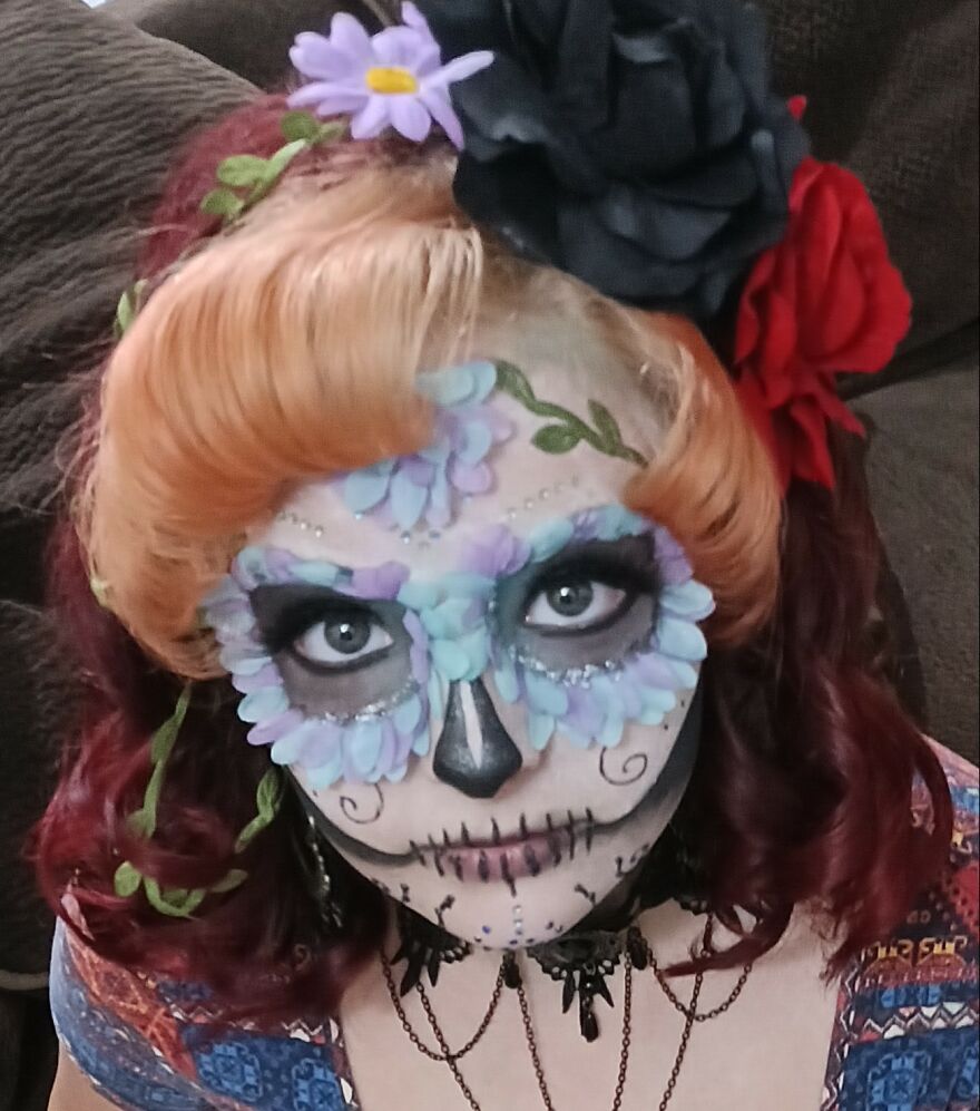 My Daughters Costume From Last Year. She Let Me To Almost 4 Hours Of Makeup And Hair To Get The Exact Look She Wanted