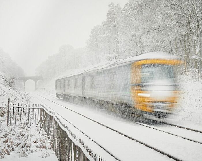 Lines In The Landscape Highly Commended: Dominic Lester, 'Blizzard Train'