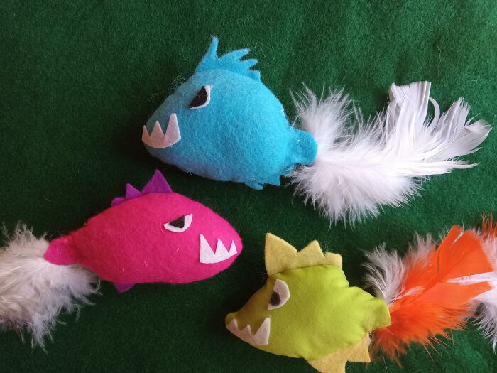 These Piranha Cat Toys I Made