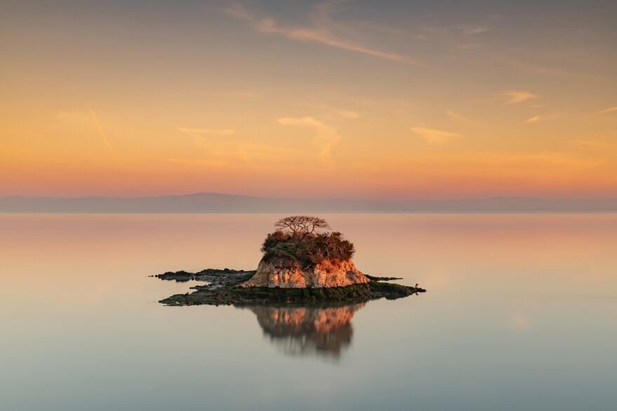 The Beauty Of Nature: 3rd Classified, Lonely Island Sunrise By Aya Okawa