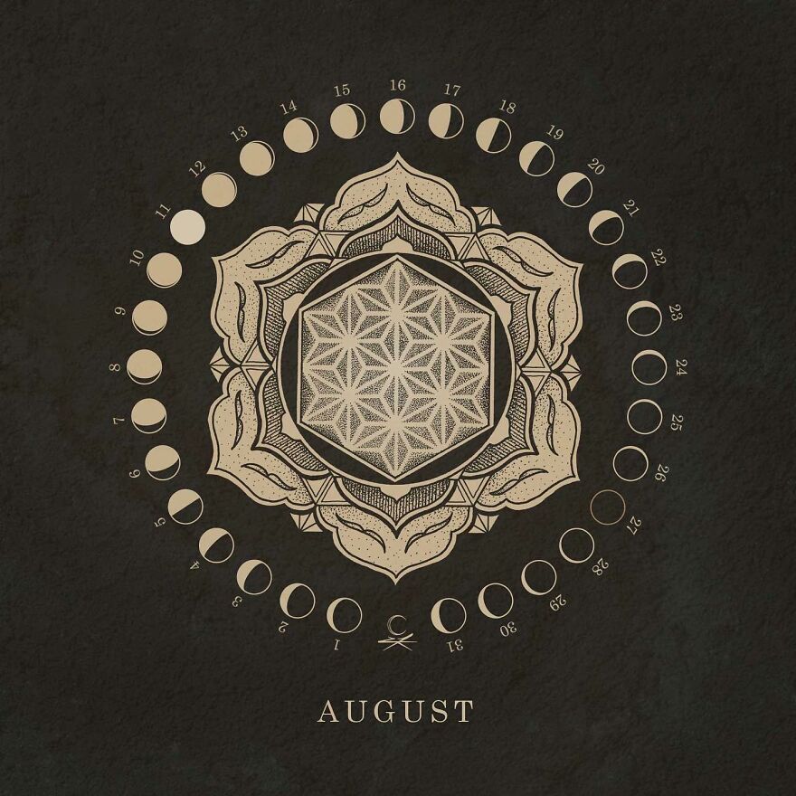 August's Moon Phases
