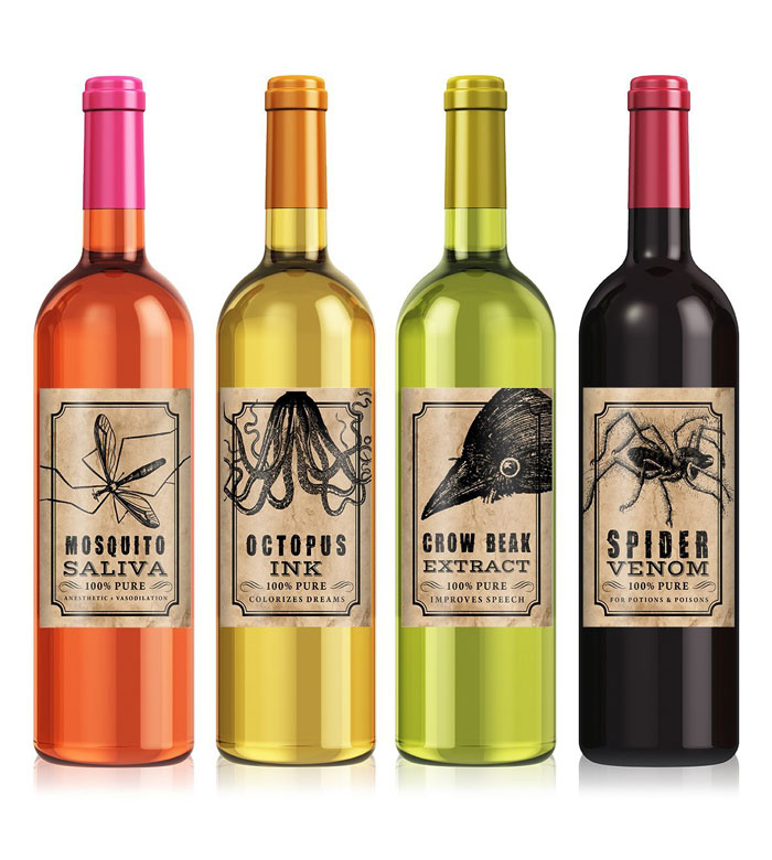 Halloween Apothecary Wine Labels