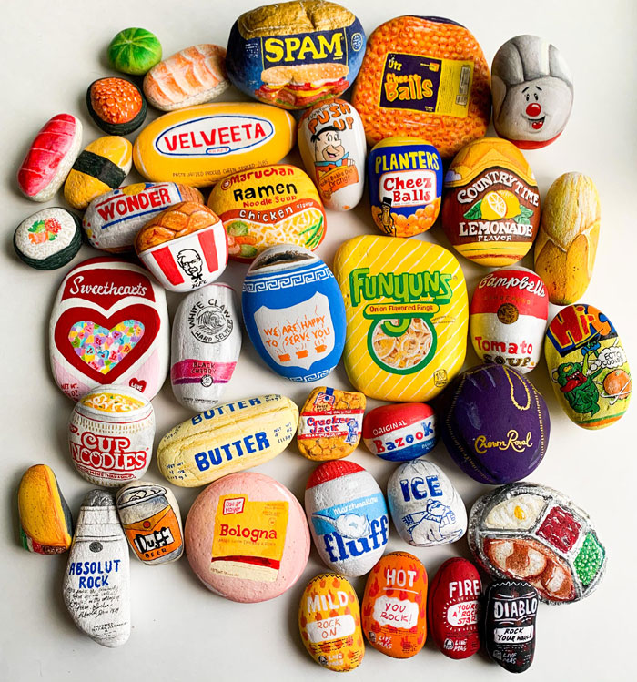 Hand-Painted Food Rock Collection