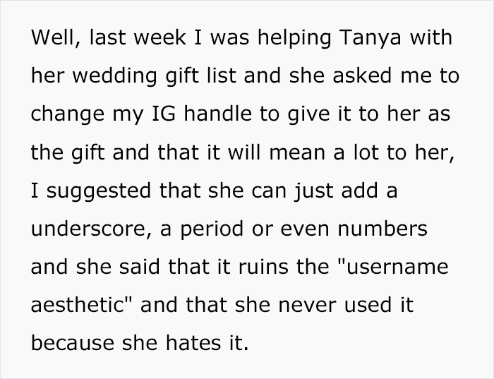"Username Aesthetic": Bride Asks This Woman For Her Instagram Handle, Says She Will Uninvite Her From The Wedding If She Refuses "Username Aesthetic": Bride Asks This Woman For Her Instagram Handle, Says She Will Uninvite Her From The Wedding If She Refuses