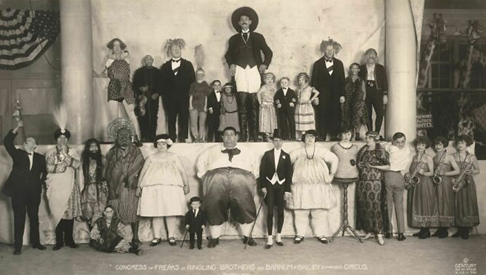 Los artistas del circo de P.T. Barnum & Bailey, Nueva York 1924
