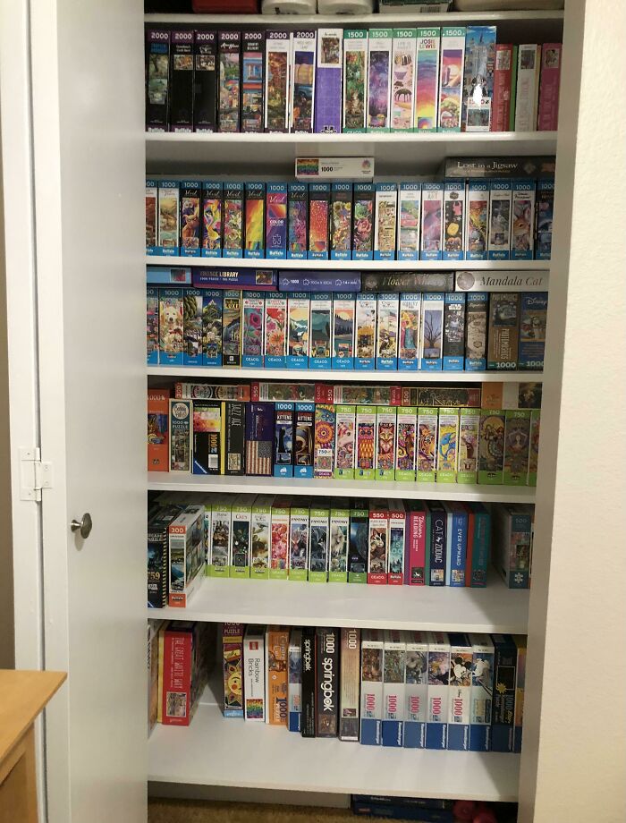 I Was Told This Should Be Posted Here. Behold The Puzzle Closet