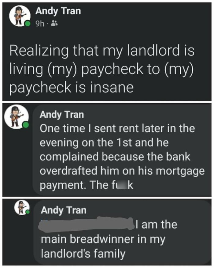 You Are Your Landlords Breadwinner