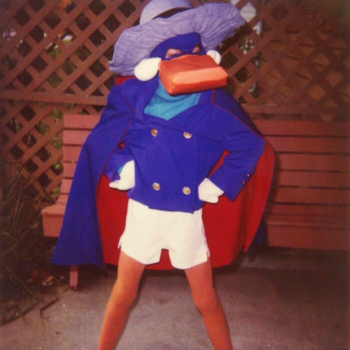 Me, As Darkwing Duck For Halloween 1993. Homemade (Mom-Made) Costume