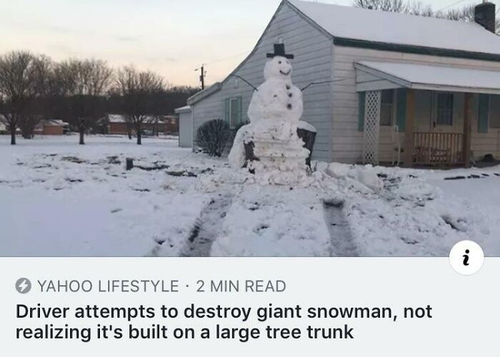 Snowman 1, Driver 0