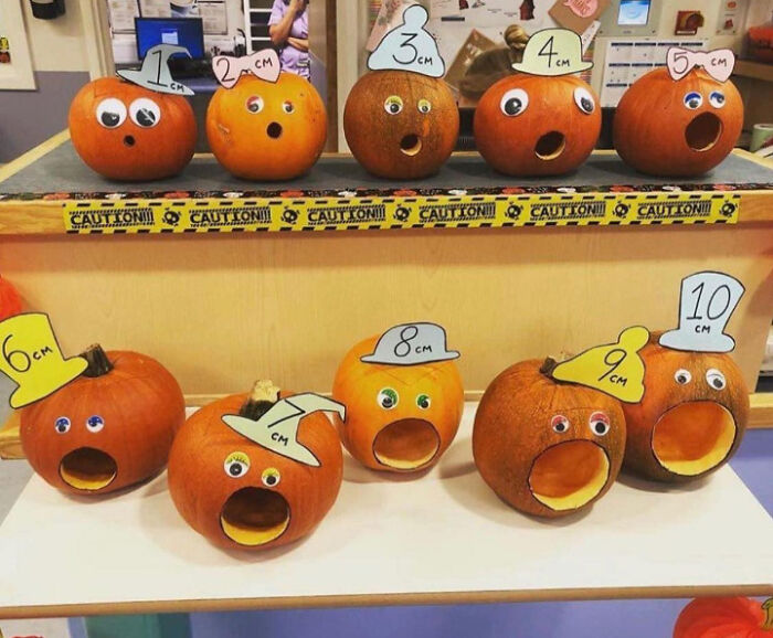 These Dilation Pumpkins. It Was Set Up By Midwives At The Royal Oldham Hospital In Lancashire, England As Part Of A Pumpkin Decorating Competition
