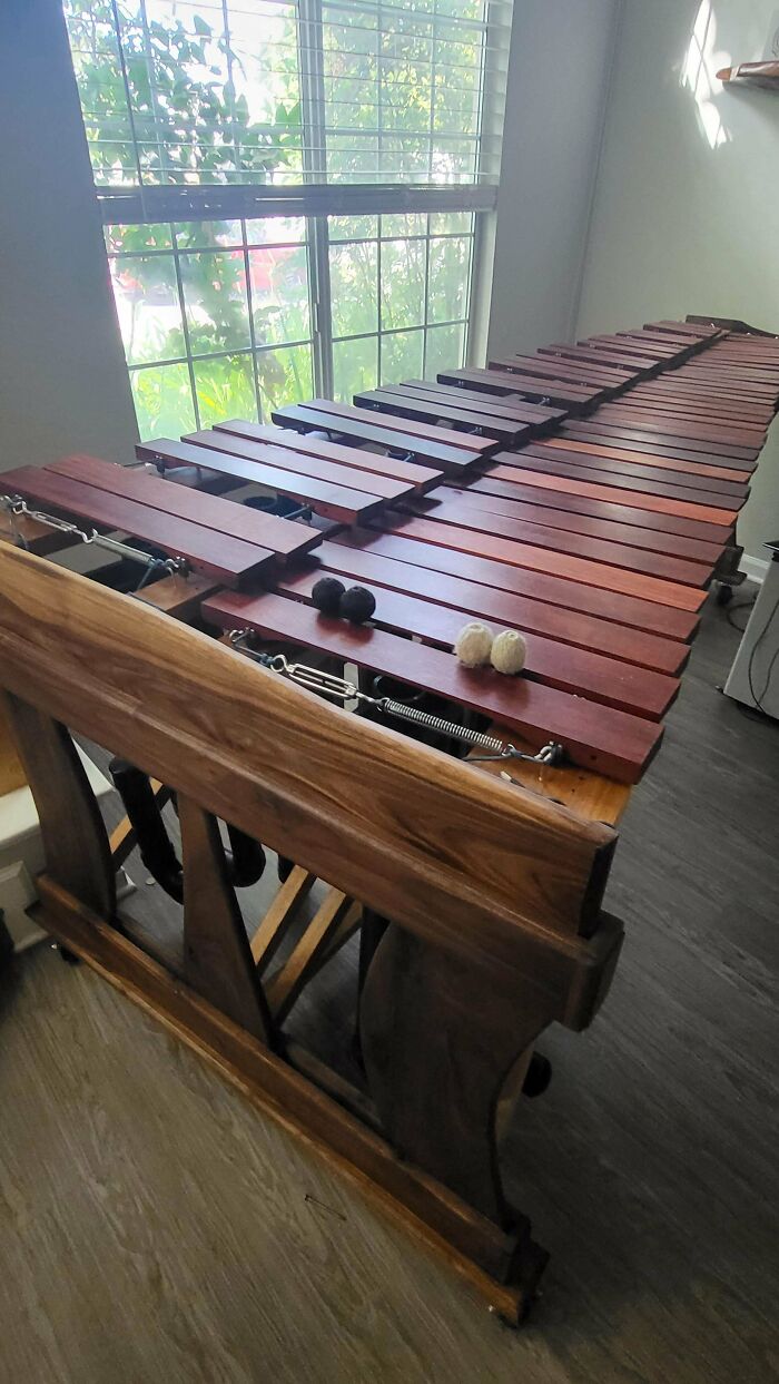 After 8 Months Of Effort, I've Finally Finished Building My Marimba!