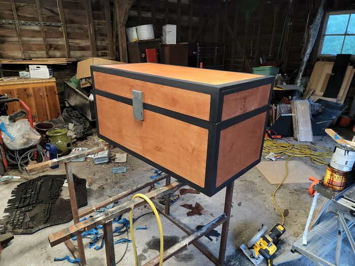 Son Is Making His Room Minecraft Themed So We Made This Chest Together As His First Real Woodworking Project