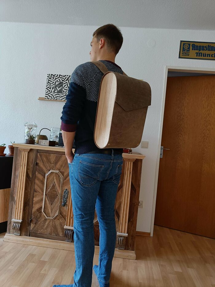 Combined Woodworking And Leatherworking To Make Myself A Backpack