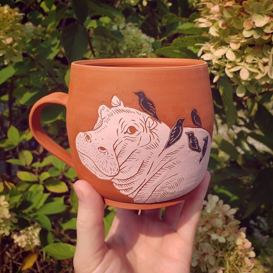 Working On A Series Of Pots Inspired By Symbiosis