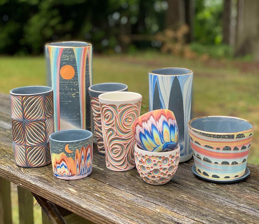 Cone 8, Colored Porcelain