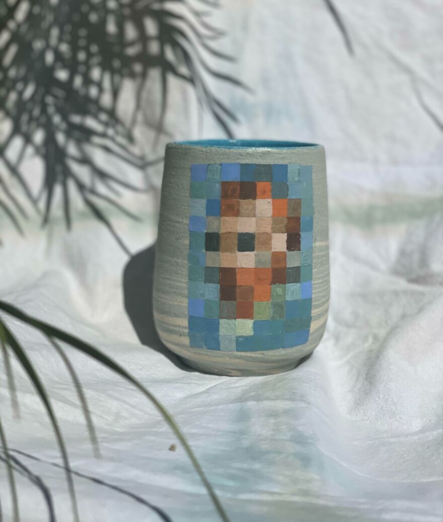 I Made A Pixelized Van Gogh Pot