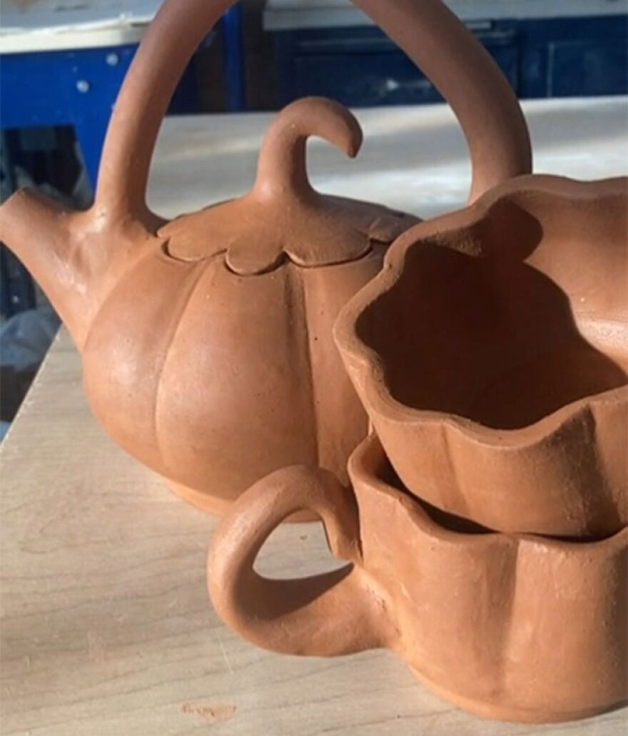 Made A Pumpkin Tea Set. What Do You Guys Think?