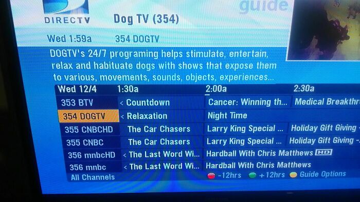 My Cable Provider Has A Channel Specifically For Dogs