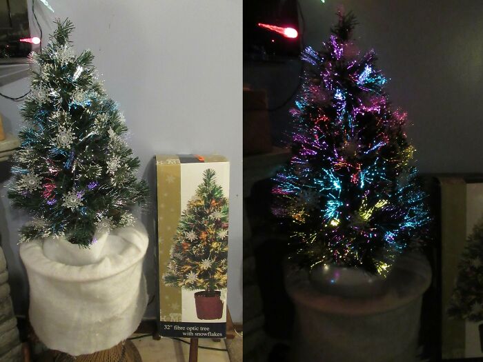 Merry Christmas To Me From The Curb Gods! Complete In Box Fibre Optic Tree!