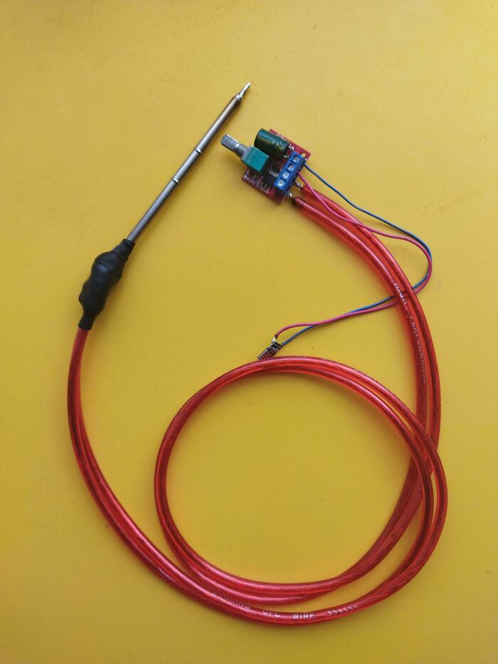 I Didn't Want To Pay 60$ For A Soldering Iron, When I Know I Can Make It For 20-30$, But I Was Too Lazy To Make One. So Instead I Bought The Essential Parts And Made This For 5$