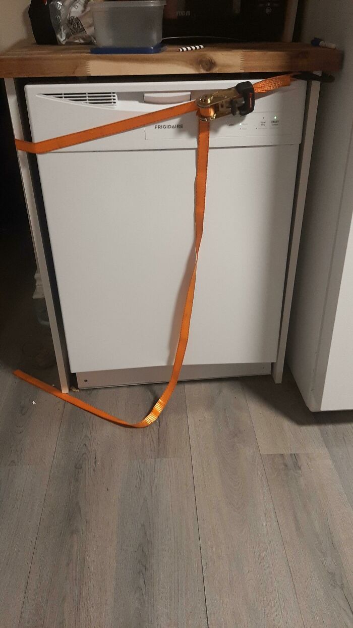 My Landlord Replaced Our Dishwasher With The Cheapest One Available And It Wouldn't Complete A Cycle Because The Door Wouldn't Latch Tightly Enough. We've Been Using It Like This For Months