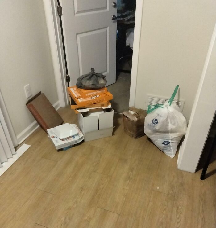 Dumping My Roommate's Trash At His Door Because He Won't Take It Out