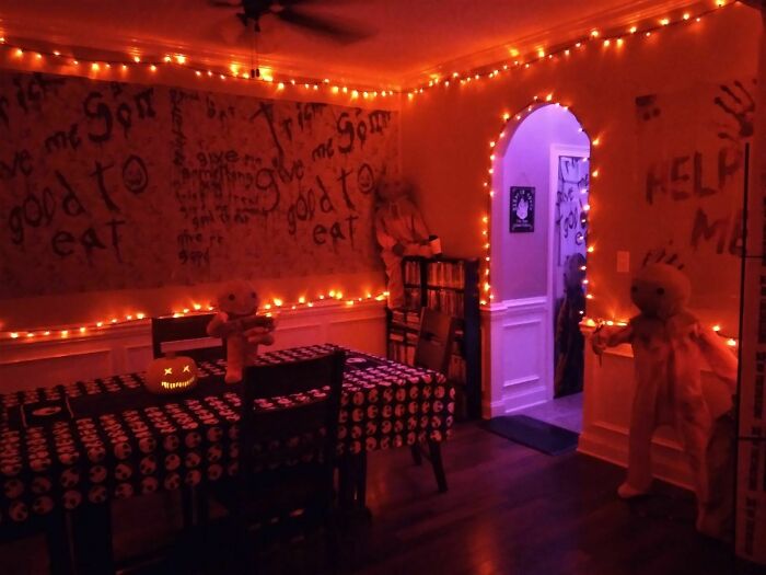 Last Year's Trick Or Treat Dining Room Setup