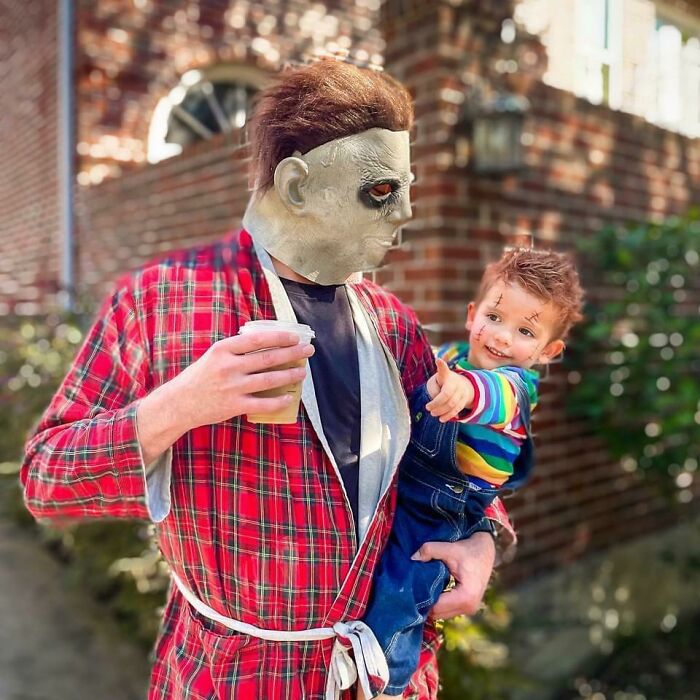 Here Is Michael And Chucky Planning Their Strategy On Halloween Morning