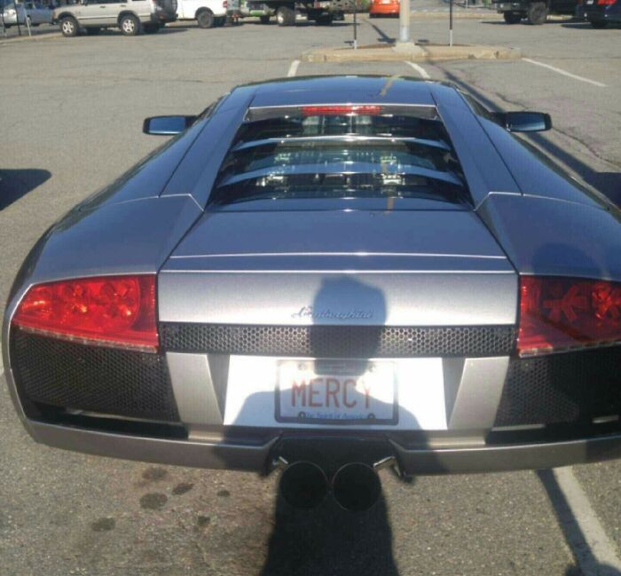 Lamborghini With A Fitting License Plate