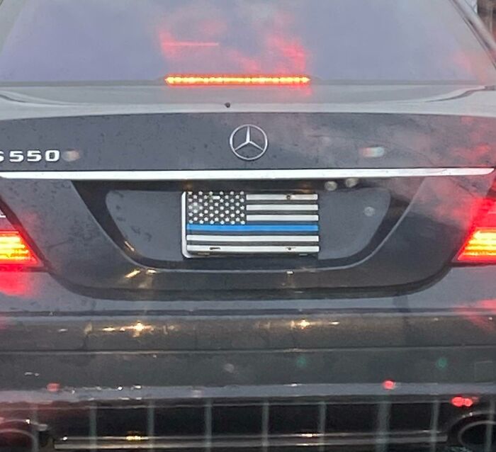 This Guy Decided He Didn’t Need A State License Plate, He Just Needed To Rep Blue Lives
