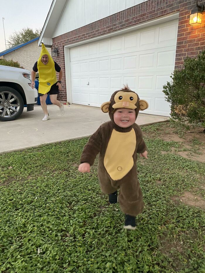 Mi hijo y yo en Halloween. La venganza del plátano