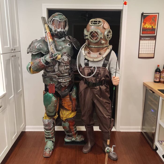 My Brother On The Right And I On The Left Handmade And 3D Printed Our Halloween Costumes This Year