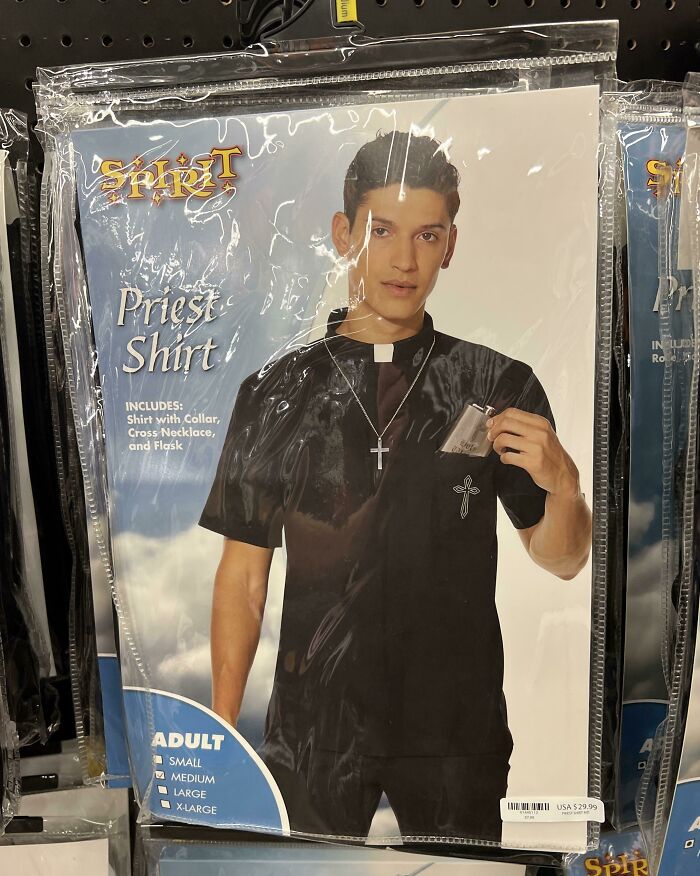 This Priest Halloween Costume With Flask Included