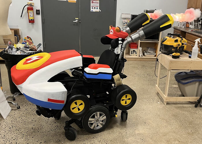 We Built A Mario Kart Wheelchair Costume For A Kid