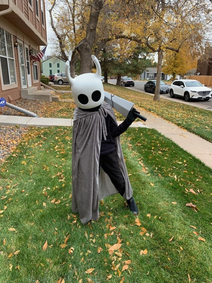 My Son In His Hollow Knight Costume