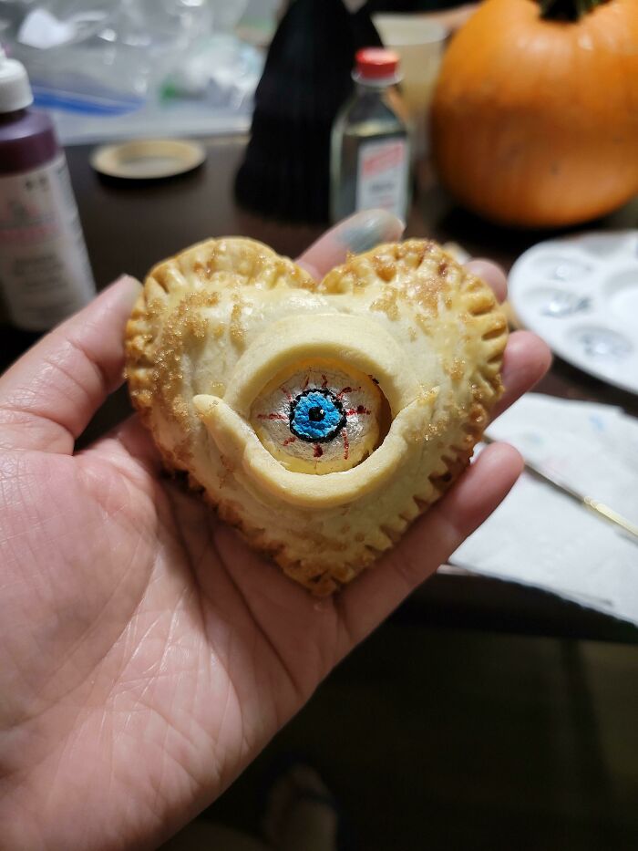 Spooky Heart-Shaped Apple Of My Eye Hand Pies Just In Time For Halloween