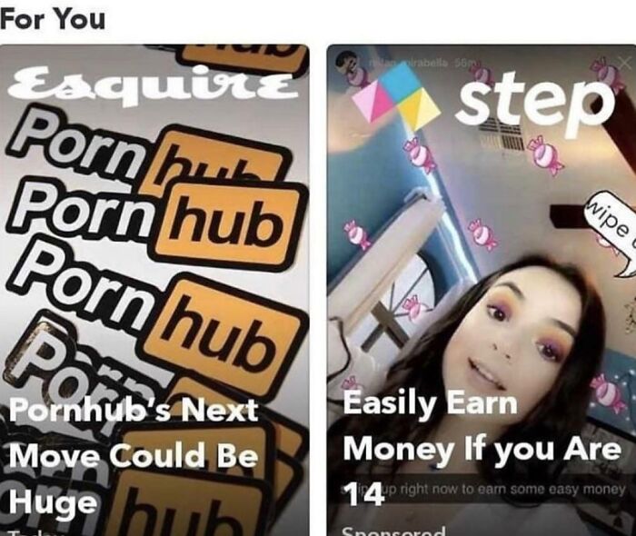 Big Yikes On A Snapchat Advert