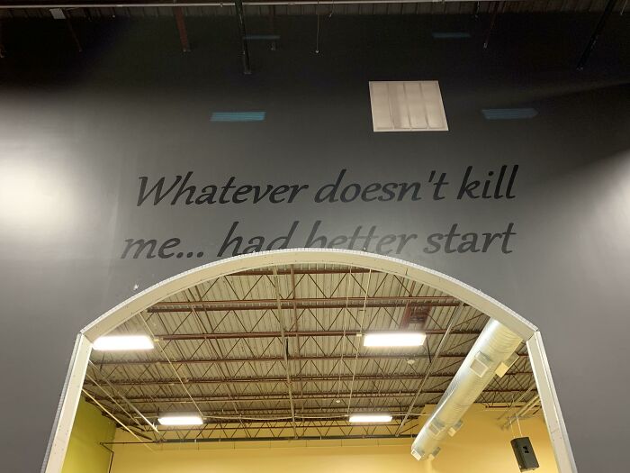 Gym’s Recent Renovation = Inspirational Quote Gone Wrong