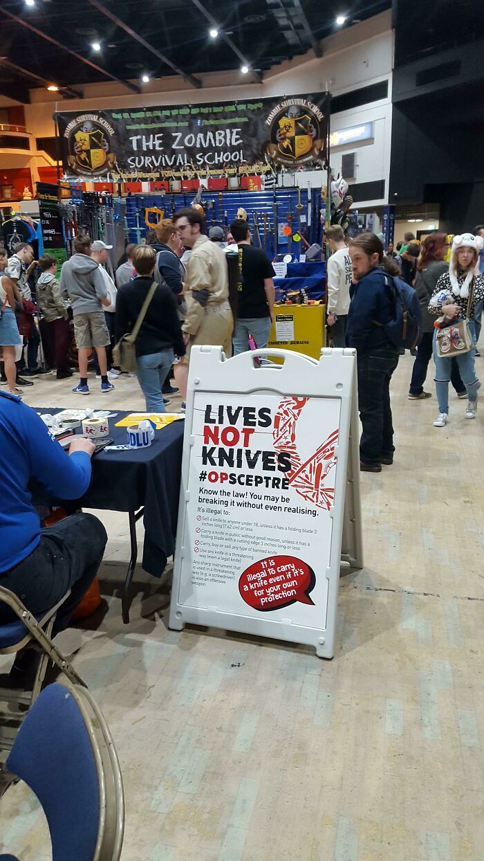 (I Thunk This Belongs Here) At A Local Convention, It Seems Nobody Is Interested In Knife Crime Prevention