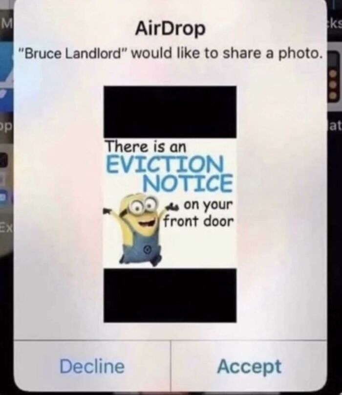 Airdropped An Eviction Notice