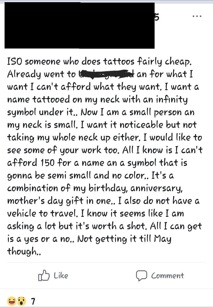Doesnt Have A Car But Wants A Tattoo