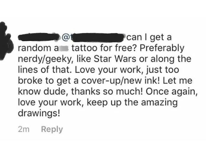 “Give Me A Free Tattoo, But I Want It To Be Star Wars”