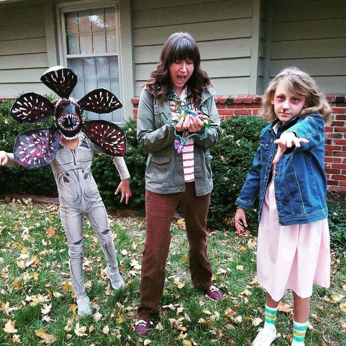 Los disfraces de Halloween de mi esposa y mis hijos
