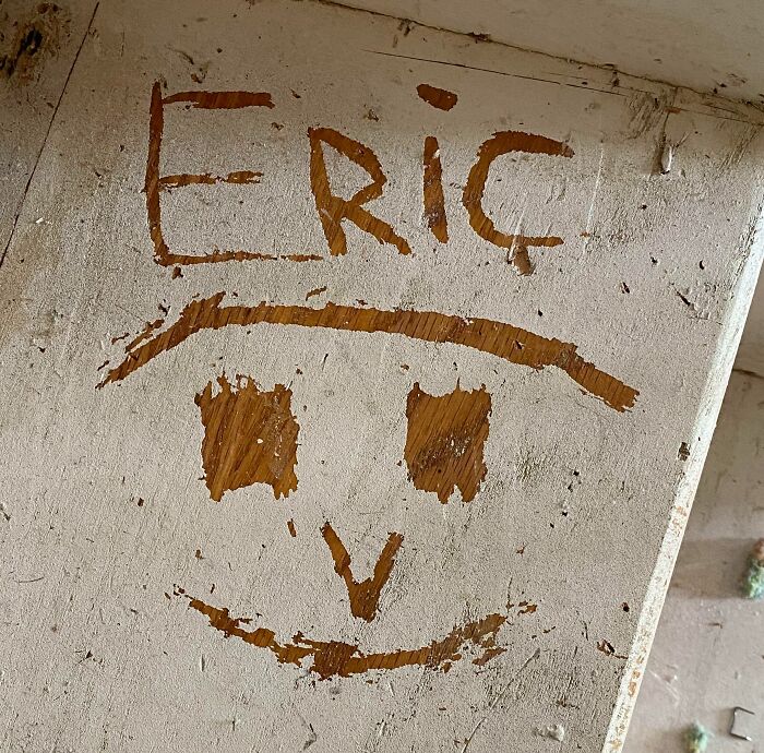 This Carving I Found On The Staircase When Ripping The Carpets In Our New House A Couple Weeks Ago