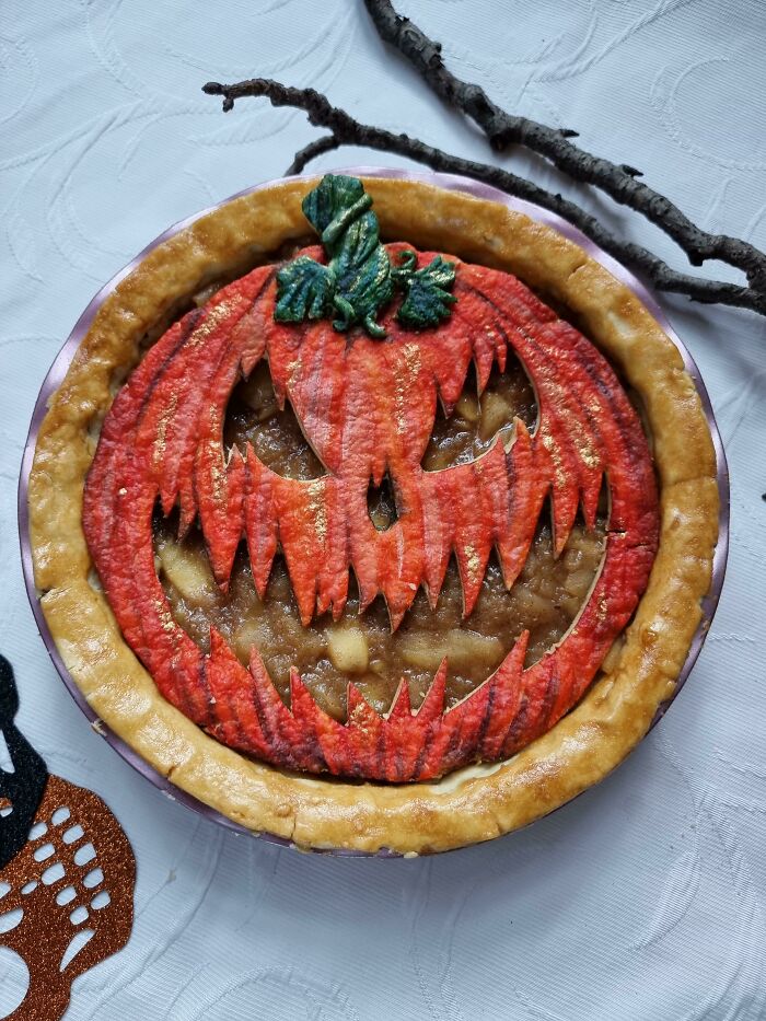 Mi tarta de manzana de Halloween